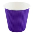 thumbnail image 5 of Restpresso 8 oz Royal Purple Paper Coffee Cup - Ripple Wall - 3 1/2" x 3 1/2" x 3 1/4" - 25 count box, 5 of 9