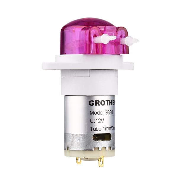 Bomba peristáltica GROTHEN Bomba peristáltica Bomba dosificadora Mini bomba Líquido Bomba de agua autocebante Tubo de silicona para tanque de acuario Laboratorio Análisis químico 1 mm ID x 3 mm OD