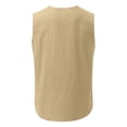 thumbnail image 3 of Hyknon Tank Tops Men Summer Drawstring Pocket Solid Color Printed Sleeveless Tank Top Casual Shirt Summer Fashion Soft Breathable Loose Fitting Pullover Workout Tops, 3 of 3