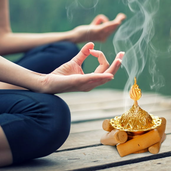 Yhmxh Home Decor,Room Decor,Bathroom Decor Gold Metal Hand-held Incense Burner Wood Northern European Incense Burner Incense Burner