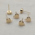 thumbnail image 3 of NEW ARRIVAL! 8x6mm 50pcs Plating Real Gold Round Shape Earring Stud Connectors For Handmade Earring Parts DIY Jewelry Findings, 3 of 5