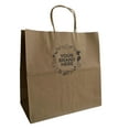 thumbnail image 1 of Branded Kraft Paper Bags 13” x 7” x 13" | 250/case, 1 of 1