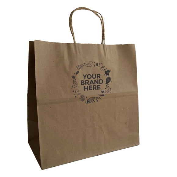 Sacs en Papier Kraft 13” x 7” x 13 Pouces 250/caisse