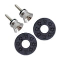 thumbnail image 1 of Pasadores de extremo de botones de metal con tornillos de montaje para guitarra acústica eléctrica, bajo, plata + negro kusrkot Clavija de bloqueo de la correa de la guitarra Clavija, 1 of 7
