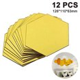 thumbnail image 1 of Calcomanías de pared hexagonales, 12 PCS Pegatinas de pared de espejo de acrílico extraíbles grandes para la decoración del dormitorio de la sala de estar del hogar Adepaton 2034816-6, 1 of 9