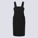 thumbnail image 1 of Vestido de mujer Sólido Lino Algodón Escote cuadrado Sin mangas Crossover Sin respaldo Dividir Midi Abanopi Negro/M, 1 of 7