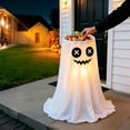 thumbnail image 5 of Halloween Ghost Decorations Outdoor with Candy Bowl, Light up Ghost Candy Bowls Holder Remote Control, Ghost Candy Bucket Stand Decor for with Lights for Yard Front Door Party, 5 of 6