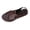 Coffee, variant on Womens Sandals Comfortable Wide Leather Crisscross Summer Square Toe Flat Slide Sandals Women's Fashion Casual Fish Mouth Spring And Summer Flat Beach Sandals