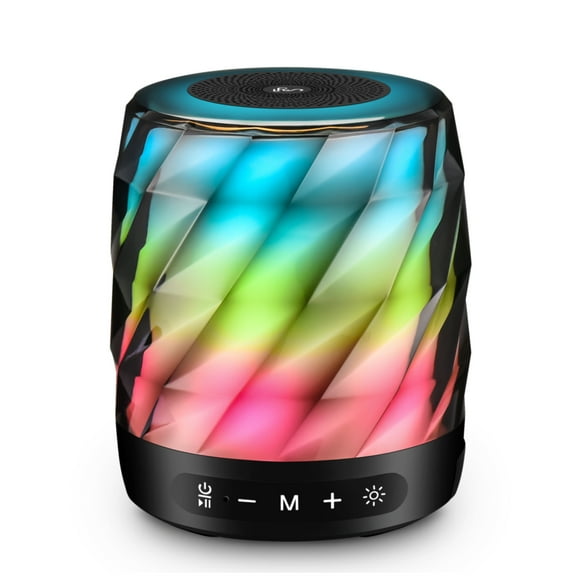 LFS Bluetooth Speaker with Lights, Portable Wireless Speaker, 20H Playtime Night Light Party Speaker, 20W Sound, IPX5 Waterproof, 7 Color Lights, LED Loud Speaker for Home, Outdoor, Bedroom