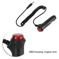 thumbnail image 5 of Cigarette Lighter Plug Adapter Socket, 12V 24V Car Motorcycle Power Supply Connector Cable with ON OFF Switch Built in 3A Button, 5 of 9