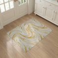 thumbnail image 3 of ODIKA 3'x5' Washable Area Rug Non-Slip, Flatweave, Easy Care Key Splash Contemporary Motif Designer Mosaic Abstract Swirl Refined Structured for Hallway, Laundry Room, 3 of 7