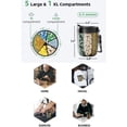 thumbnail image 5 of Large Pill Bottle Organizer, Supplement Organizer for Holding 6 Various Vitamins, Pill Box Case with Anti-Mixing & Wide Opening Design, Easy to Retrieve Meds,, 5 of 11