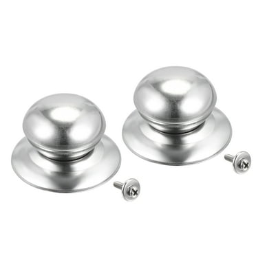 2pcs Universal Plastic Pot Lid Handle Replacement - With Screws, Fits Most Cookware Lids, Black
