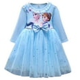 2-8T Girl Elsa Long Sleeve Princess Dress Costume for Birthday Party ...