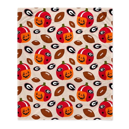 Georgia Bulldogs 60 x 70 Pumpkin Helmet Corral Fleece Blanket
