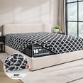 thumbnail image 5 of Lux Decor Queen Bed Sheets Set 4 Piece - Quatrefoil Pattern, Ultra Soft Polyester Sheet Deep Pocket Fit, Wrinkle Free, Breathable & Fade Resistant OEKO-TEX Certified, Black, 5 of 11