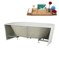 thumbnail image 3 of 67" Streamline B-404-156-BGM Soaking Freestanding Tub and Tray With Internal Drain in Brushed GunMetal, 3 of 10