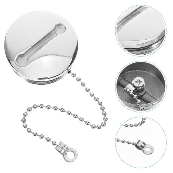 FENGGUIQU Stainless Steel Boat Fuel Cap Silver Easy Open Close Marine Accessory