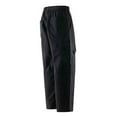 thumbnail image 6 of Qulqfy Big and Tall Pants Men Cargo Baggy Black Stretch Pants Elastic Waist 4 Pockets Wide Leg Pants Hiking Pants for Men L, 6 of 9