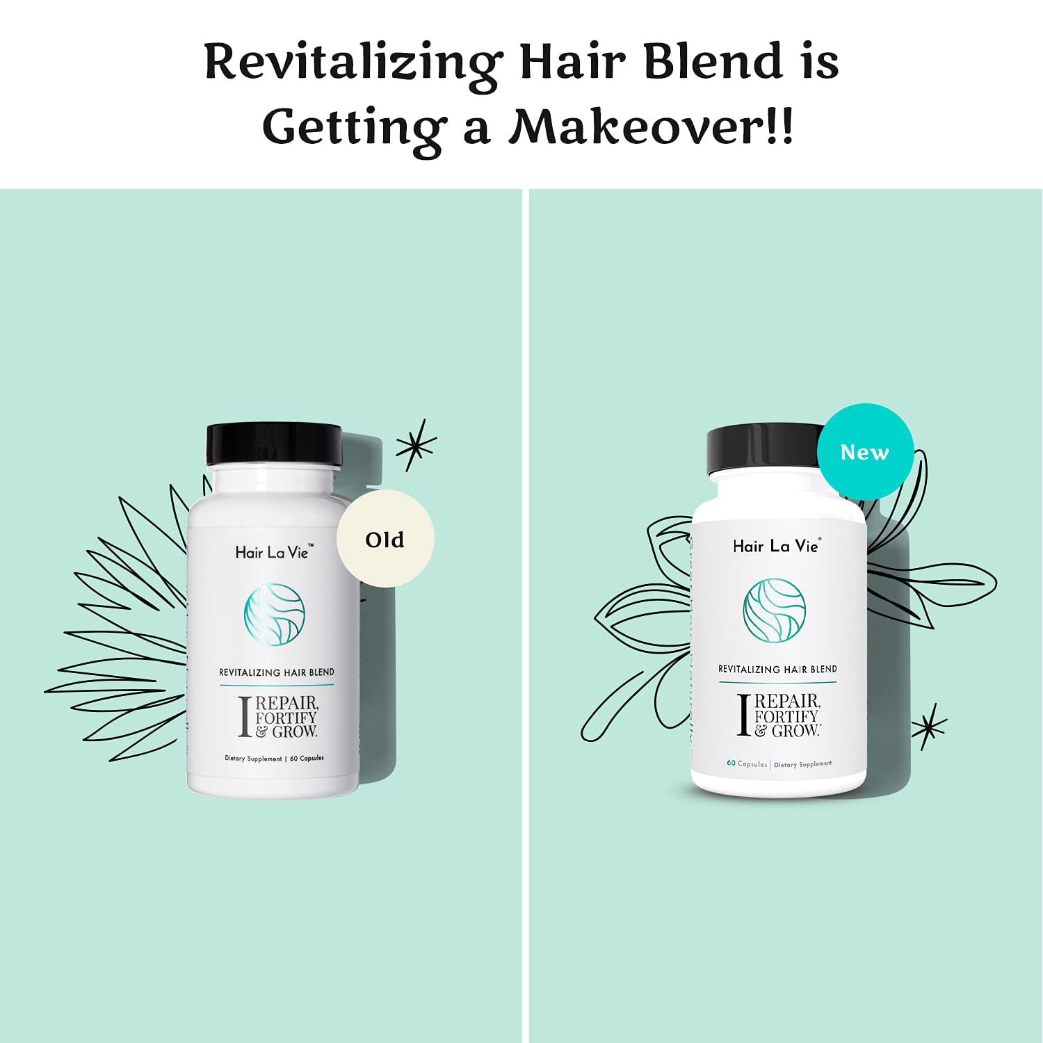 Hair La Vie Revitalizing Blend Hair Vitamins with Biotin, Collagen and Saw  Palmetto for Fast Hair Growth for Women and Men - Walmart.com