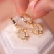 thumbnail image 4 of Light Luxury Earrings With Full Diamonds, Women's Ear Buckles, Design, High-end Feeling, Internet Famous Cat Eye Stone Flower Earrings, 4 of 4