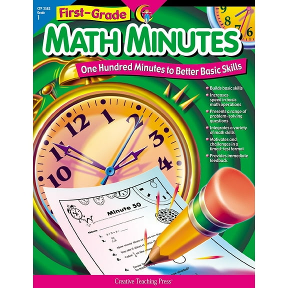 Assorted Publishers First-Grade Math Minutes Resource Book CTP2583
