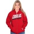 thumbnail image 4 of Force Nature Inspire Fitness Funny Unisex Fleece Graphic Zip Up Hoodie Brisco Brands 2X, 4 of 5