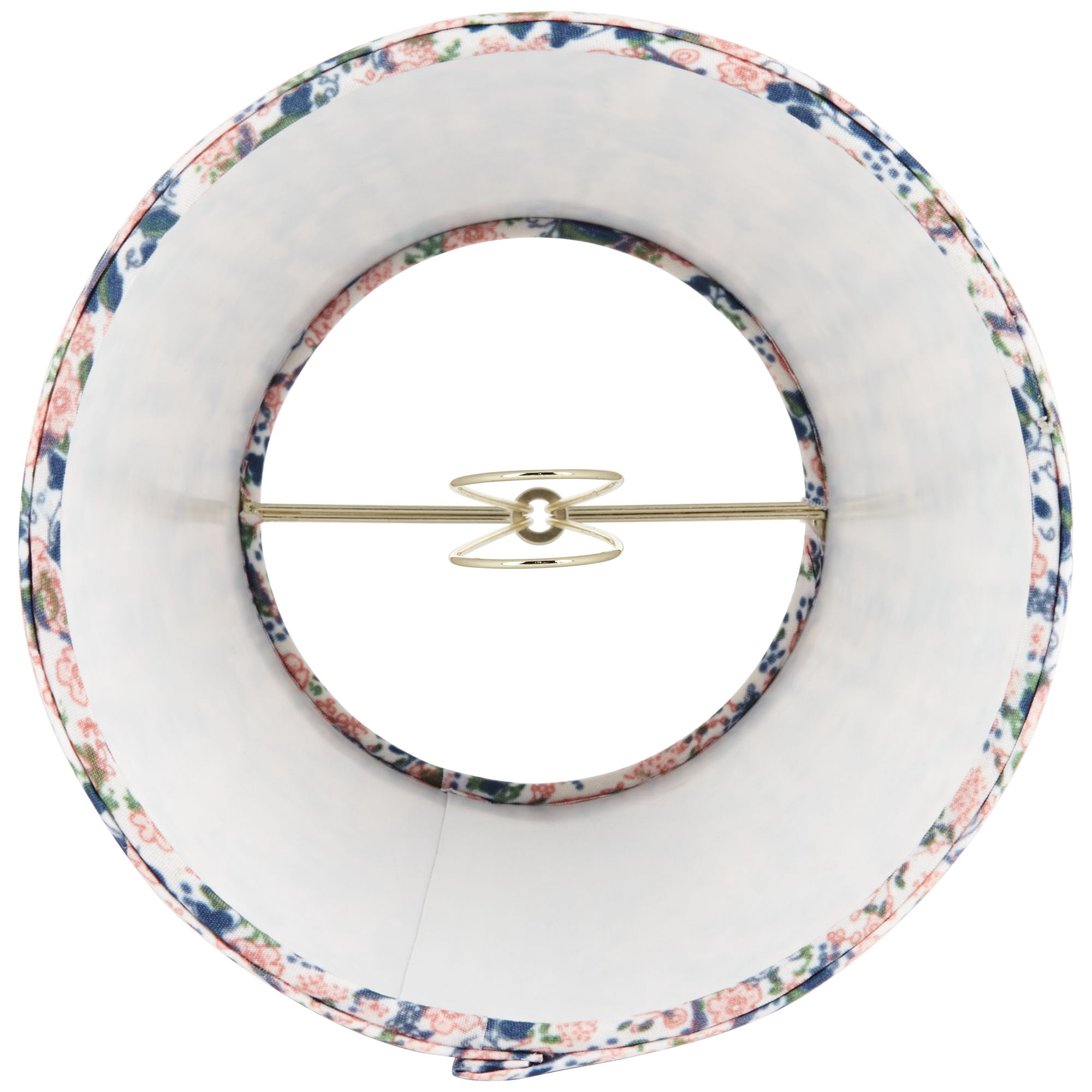 Springcrest 4" Top x 6" Bottom x 5 1/2" High x 5 1/2" Slant Print Lamp Shade Replacement Set of 4 Pink Blue Shirred Pleated Clip On