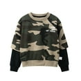 thumbnail image 2 of Esaierr Toddler Kids Spring Fall Sweatshirt for Boys,Little Boys Long Sleeve Pullover Sweatsuit Active Baby Fake Two Pieces Sweaters Kids Camouflage Clothing Clothing 1-9 Years Old, 2 of 7