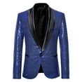 thumbnail image 1 of Veste pour Homme Hiver Hommes Automne et Hiver Mode Personnalité Paillettes Veste de Complet Décontractée, 1 of 5