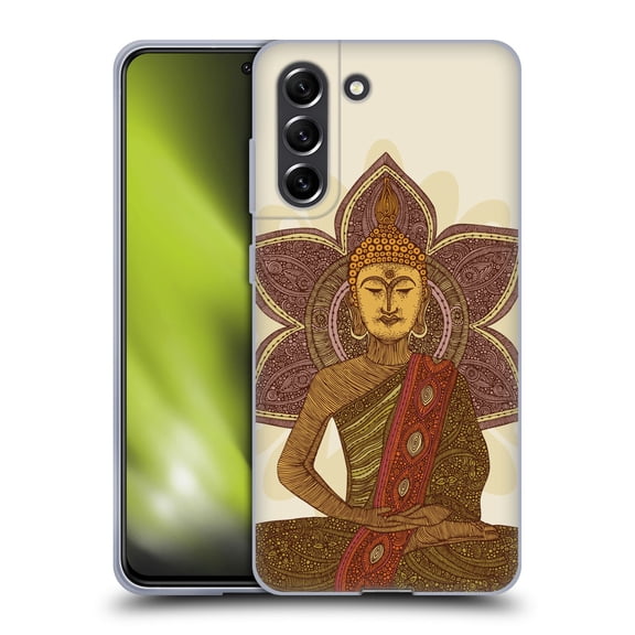 Head Case Designs Officially Licensed Valentina Symbols Illustration Sitting Buddha Soft Gel Case Compatible with Samsung Galaxy S21 FE 5G
