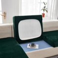 thumbnail image 2 of Housse de Coussin de Siège de Sofa en Velours Doux 2024 - Housse de Sofa Extensible Antidérapante Housses de Coussin de Canapé pour Sofa Sectionnel Housse de Coussin de Sofa en L Protection de Meuble (Gris Grand Simple Mer, 2 of 12
