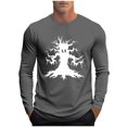 thumbnail image 2 of Blusas y camisas de manga larga y cuello redondo para hombre, moda informal, estampado, deportivas, de manga larga y cuello redondo, blusas, camisas, blusas para hombre, poliéster, 2 of 5