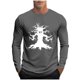 thumbnail image 2 of Amzcrzy - Sudadera Para Hombre, Estilo Casual, Con Estampado Deportivo, Manga Larga, Cuello Redondo, Color Gris Oscuro, Talla 2Xl, 2 of 5