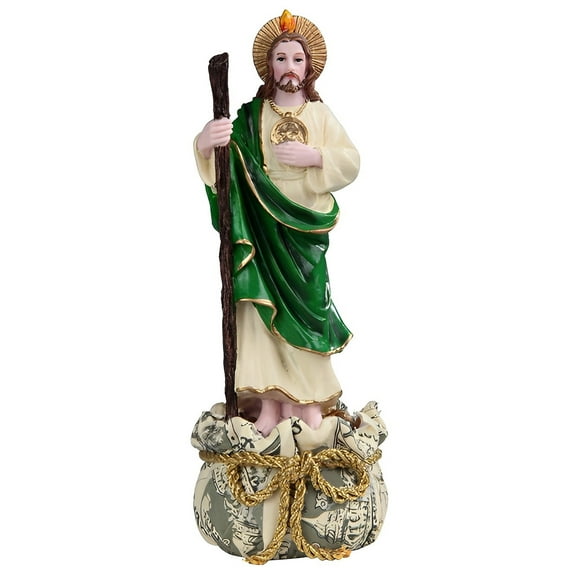 FC Design 9"H Saint Jude Standing on Money Sack Holy Figurine Statue Sculpture Ornament Decoration Home/Room Decor and Unique Gift Ideas for Housewarming, Holidays and Birthdays