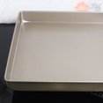 thumbnail image 3 of KAKOWELY Steel Baking Plate 11 Inch Golden Baking Tray Multifunctional Square Shaped Cake Cookies Baking Plate Nonstick Nougat Baking Tool for Home Restaurant, 3 of 5