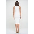 thumbnail image 6 of Women's Sleeveless Midi Cocktail Bodycon Dress, Round Neck, Formal, Wedding, Party(Off White X-Large Size), 6 of 6