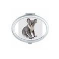 thumbnail image 1 of Koala Body Ears Art Deco Fashion Mirror Portable Fold Hand Makeup Double Side Glasses, 1 of 3