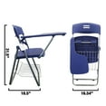 thumbnail image 4 of RTC Group Right Hand Pad Tablet Small Arm Desk Folding Chair, Blue, 1Pk, 4 of 11