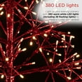 thumbnail image 6 of Alpine Corporation 53" H Indoor/Outdoor Artificial Christmas Tree with LED Lights, Red, 6 of 14