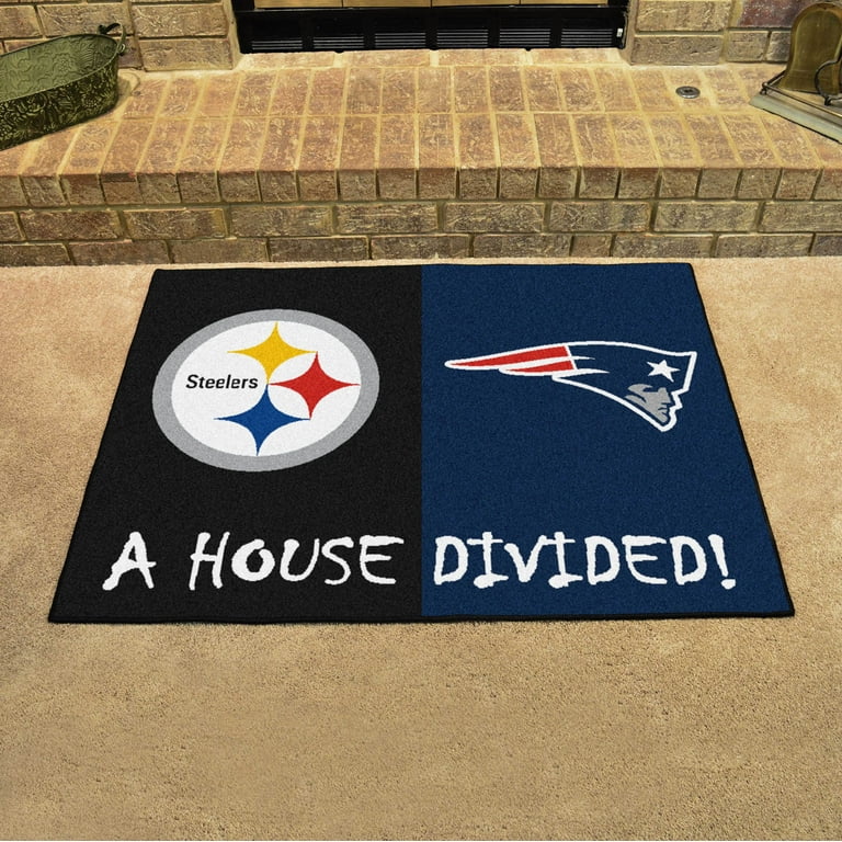 NFL Steelers Patriots House Divided Rug