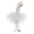 thumbnail image 1 of Estatua de niña bailarina de resina, figura de niña, colección moderna, figura artística, adorno cintura lateral, 1 of 9