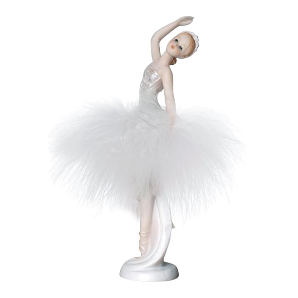 Estatua de niña bailarina Decoración Adorno de escritorio Colecciones Figura de niña Figura de niña cintura lateral