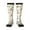 3 Black, variant on Donut Sloth print thigh-high socks, crafted for both men and women with a stretchy, high-opaque design perfect for daily wear