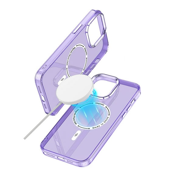 Dteck Magnetic Designed for iPhone 14 Pro Case, Compatible with MagSafe Military Grade Drop Protection Slim Fit Shockproof Case for Women Men,Purple