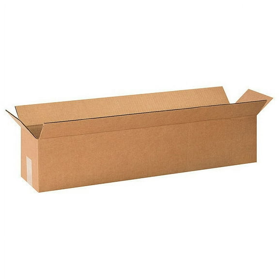ZoroSelect Long Corrugated Boxes, 60" x 12" x 12", Kraft, 10/Bundle