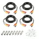 thumbnail image 1 of Cable de video y alimentación BNC Uxcell de 10 pies, cable de cámara de seguridad todo en uno, 4 juegos en negro, 1 of 6