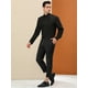 thumbnail image 4 of Pantalones de vestir cortos plisados ajustados de color liso hasta el tobillo para hombre 32 Negro Unique Bargains Pantalones, 4 of 6
