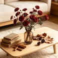 thumbnail image 5 of Artificial Fall Chrysanthemum Floral Stem, Dried Style Faux Flower Sprig With Long Flexible Branch, Rustic Harvest Vase Filler, Thanksgiving Table Mantel Home Decor, 5 of 6