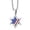 Silver, variant on Stainless Steel Star of David Necklace with the US Flag for Men & Boys, Box Chain Star Of David Necklace, Jewish American Flag Necklace for Women, 22 Inch, Silver